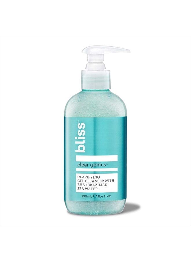 BLISS Clear Genius Clarifying Gel Cleanser with BHA to Detox and Clear Skin| Non-Irritating | Clean | Cruelty-Free | Paraben Free | Vegan | 6.4 oz - Image 1