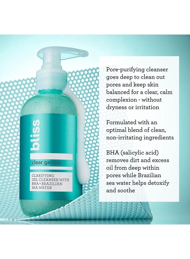 BLISS Clear Genius Clarifying Gel Cleanser with BHA to Detox and Clear Skin| Non-Irritating | Clean | Cruelty-Free | Paraben Free | Vegan | 6.4 oz - Image 2