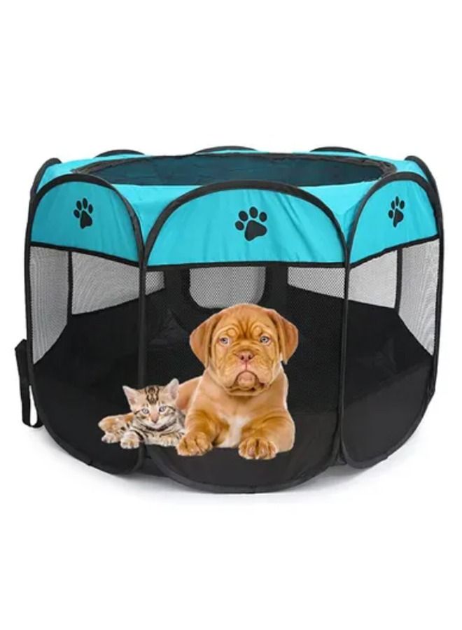 NKX Portable Cat House Folding Pet Dog Tent Puppy Playpen Fabric Pet Rabbit Fence - Image 2