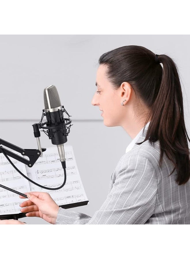 XLR Microphone, Professional Studio Mic Kit for Recording, Podcast, Streaming, YouTube, VoiceOver, Vocal – Includes Boom Arm, Shock Mount, Pop Filter, Windscreen, Cable Ties – CA1 (Nickel) - Image 4