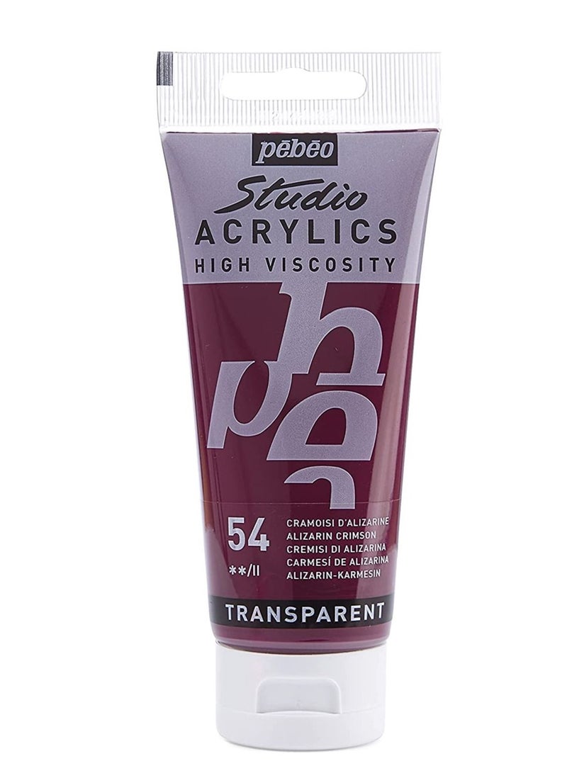 PEBEO STUDIO ACRYLICS HIGH VISCOSITY 100 ML ALIZARIN CRIMSON 54 - Image 1