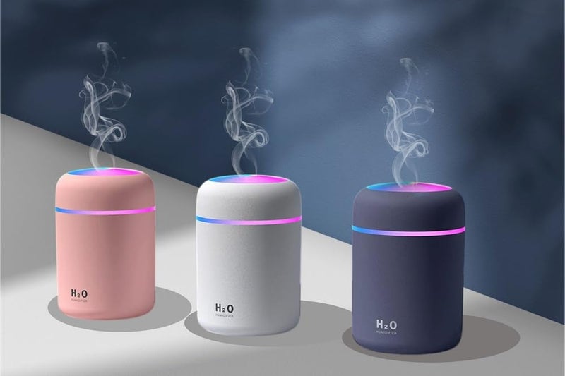 DesiDiya Humidifier for Home Office & Small Rooms Small Diffuser for Room Frehness with RGB LED Colorful Light | Oil Diffuser Electric (Fragrance Oil & Liquid Not Included), 300ml, Random Color - Image 1