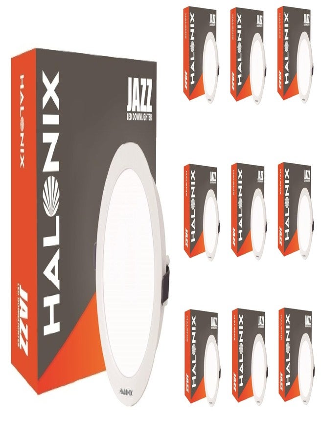 Halonix Jazz 18W Warm White Recessed downlighter | Cutout- 5 inch| Bright Recessed Ceiling Light | Led Downlighter with Surge Protection | Pack 10 - Image 1
