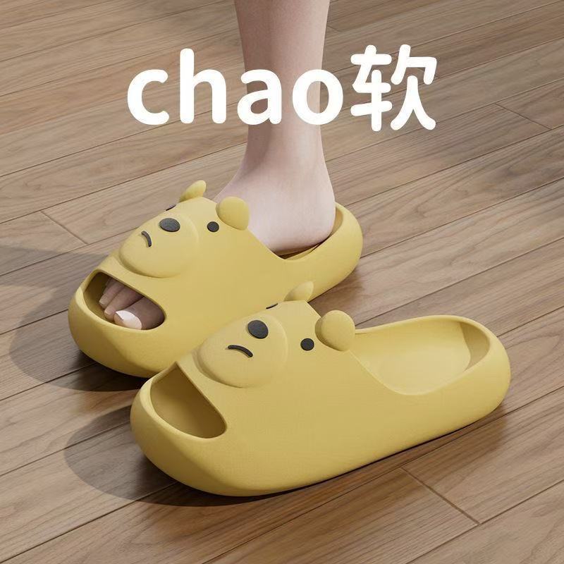 Bear Slippers Women'S Summer Dung-Feeling Cute Indoor Home Soft Bottom Outer Wear Couple Slippers Men'S Slippers - Image 3