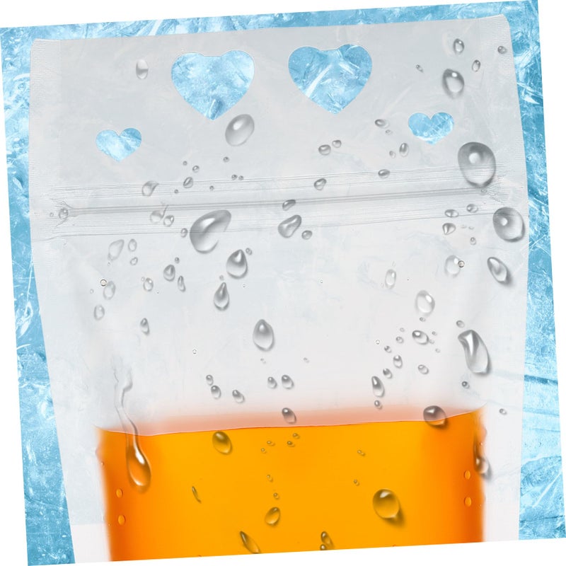 50pcs Heavy Duty Reclosable Zipper Drink Pouches With Straws For Juice Smoothies And Parties - Image 4
