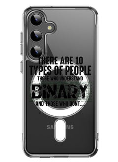Magnetic Case for Samsung Galaxy S24 Plus 6.7-inch Compatible with MagSafe Wireless Charging, Shockproof Phone Bumper Cover Binary Black copy