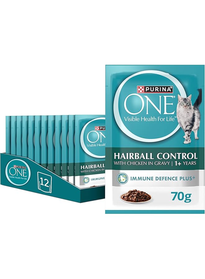 Nestle Adult Hairball Chicken 12X70G - Image 1