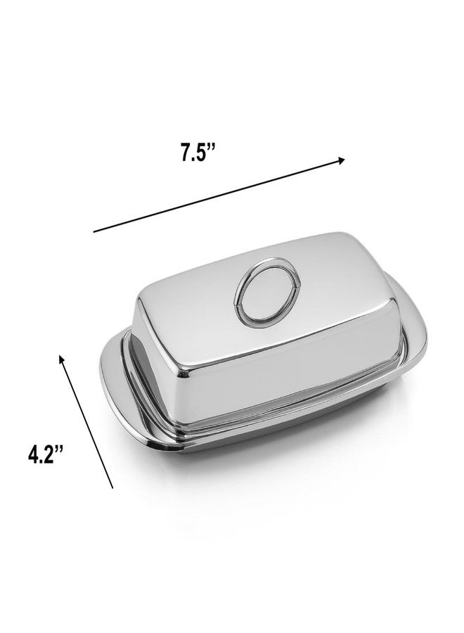 Natier Stainless Steel Butter Dish with Lid, Butter Keeper for Countertop or Refrigerator - Image 4
