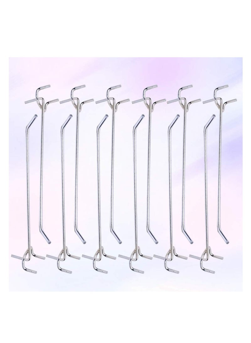 Metal Hangers 40Pcs Pegboard Hooks and Organizer Assortment Heavy Duty Metal Peg Board Shelving Hooks 20cm Stainless Steel S Hooks - Image 5