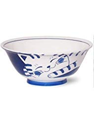 Japanese Cute Cat Design 748 Inches Soup Ramen Noodle or Serving Bowl Tora Tabby