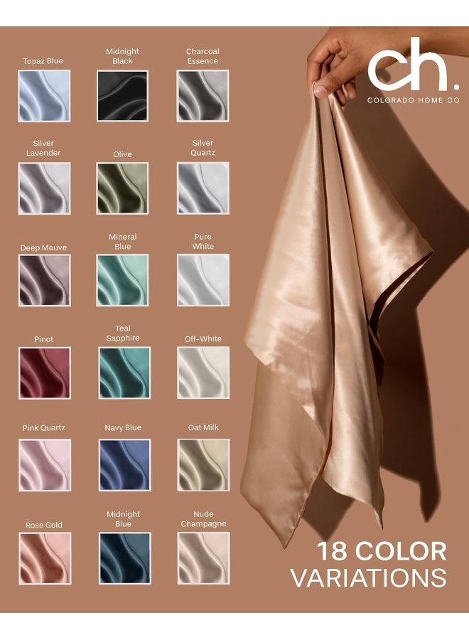 Colorado Home Co - Mulberry Silk Pillowcase for Hair and Skin - Queen Size - Highest Grade 6A - Soft Acne Free - Silk Slip Silk Both Sides - Off White - Image 3