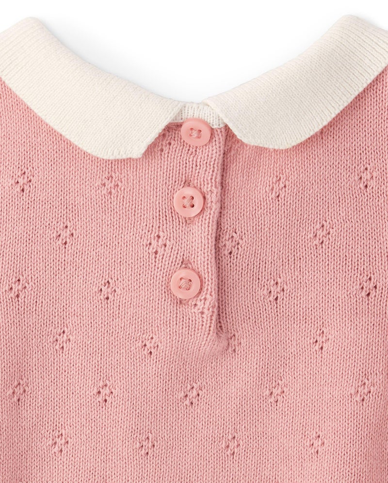 Gymboree,Girls,and Toddler Short Sleeve Pullover Sweater,Fuzzy Pink,12 Months,18 Months - Image 5