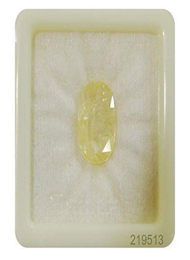 Kirti Sales Yellow Sapphire Stone Original Certified Loose Precious (Pukhraj) Gemstone 6.45 carat-7.25 Ratti - Image 1