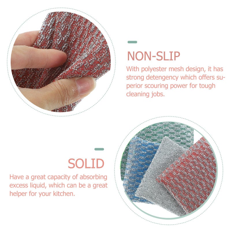 20pcs Multi Purpose Non Scratch Dish Sponges Heavy Duty Kitchen Scrubber Assorted Colors - Image 4