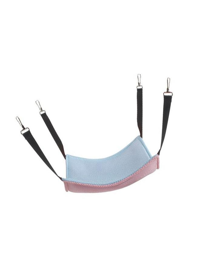 Cat Hanging Hammock for Cage Breathable Mesh Multifunction Reversible Cat Hammock Bed with Hooks for Summer Rest Pink and Blue 53x35cm / 20.9x13.8in