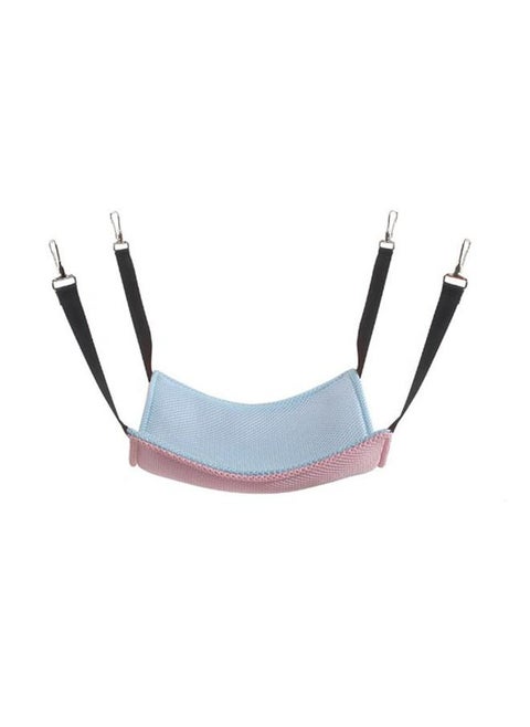 Cat Hanging Hammock for Cage Breathable Mesh Multifunction Reversible Cat Hammock Bed with Hooks for Summer Rest Pink and Blue 53x35cm / 20.9x13.8in