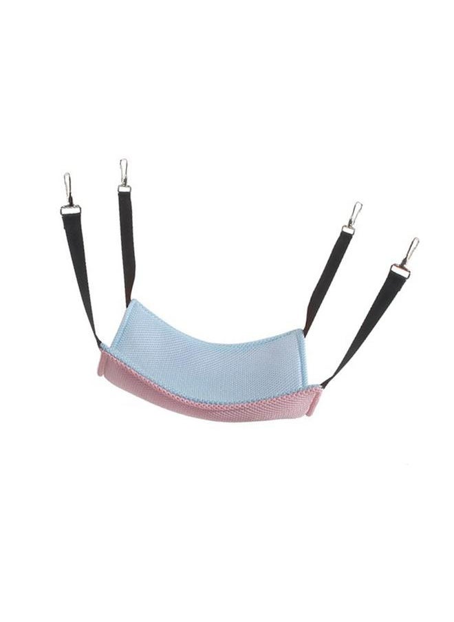 Cat Hanging Hammock for Cage Breathable Mesh Multifunction Reversible Cat Hammock Bed with Hooks for Summer Rest Pink and Blue 53x35cm / 20.9x13.8in