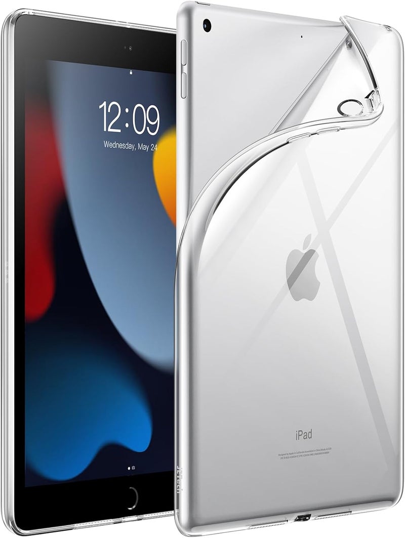 جي تيك حافظة لجهاز ايباد 9/8/7 (10.2 بوصة، موديل 2021/2020/2019، الجيل التاسع/الثامن/السابع)، غطاء لوحي شفاف ناعم من البولي يوريثان اللدن بالحرارة (شفاف) - Image 1