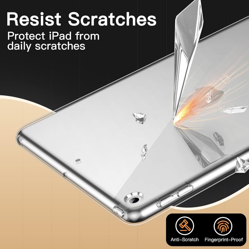 جي تيك حافظة لجهاز ايباد 9/8/7 (10.2 بوصة، موديل 2021/2020/2019، الجيل التاسع/الثامن/السابع)، غطاء لوحي شفاف ناعم من البولي يوريثان اللدن بالحرارة (شفاف) - Image 5