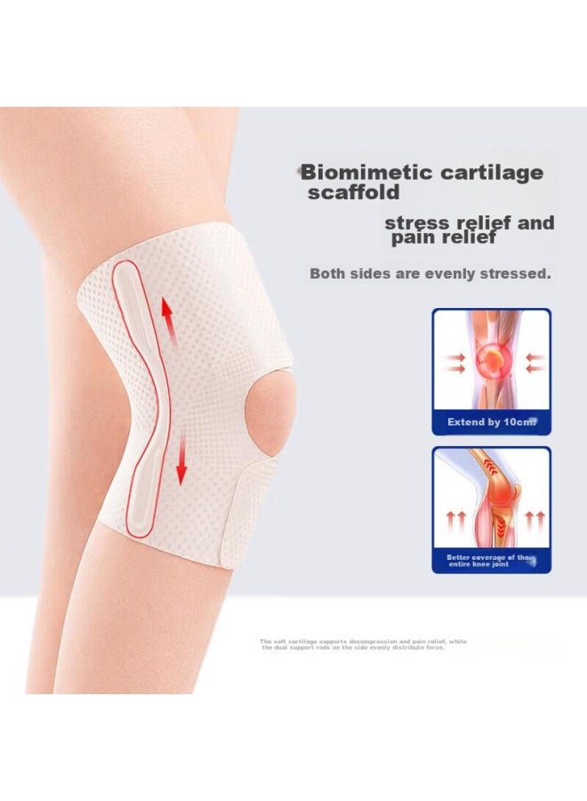 Zeamo Medical Ultra-thin Sports Knee Brace, Warm, For Meniscus Injury, Patella Protection, Hiking, Running, Knee Joint Support, Size L - Image 2