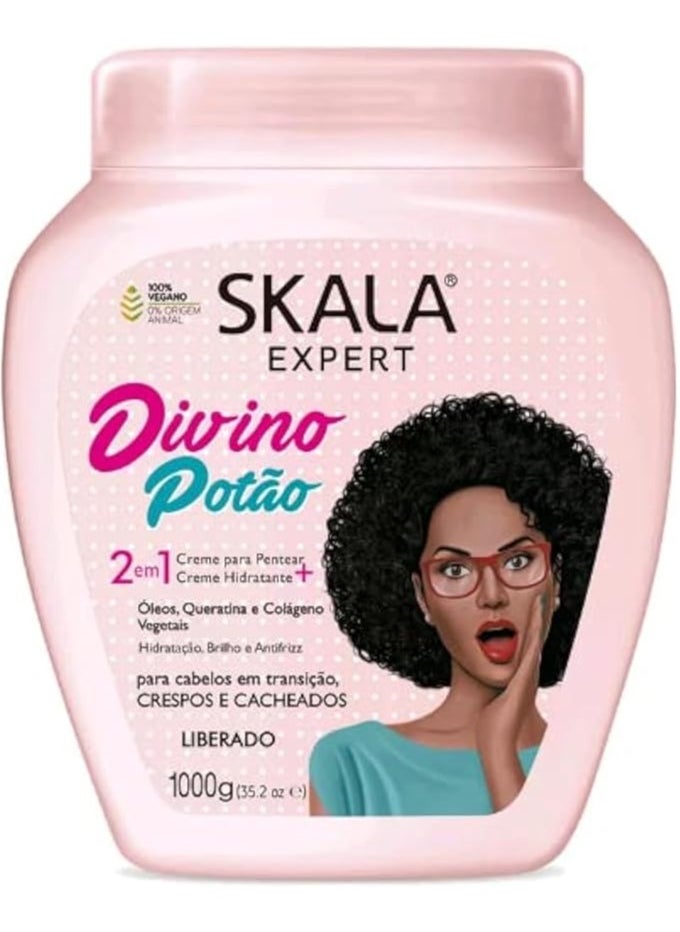 SKALA - Scala Divine Curls 2 in 1 Professional Therapeutic Cream kg Net Weight 33.81 oz - Image 1