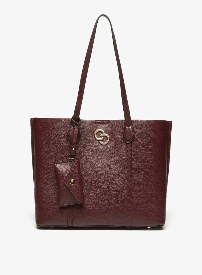Celeste Logo Accent Tote Bag with Button Closure and Coin Pouch