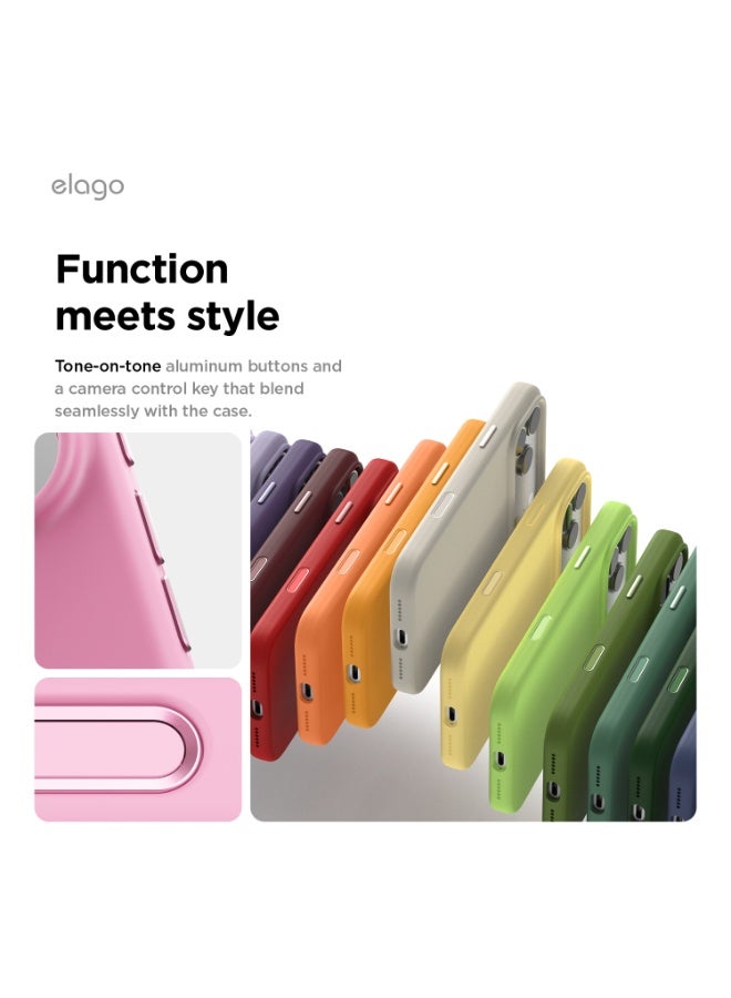 Elago Magnetic Liquid Silicone for iPhone 17 Pro MAX case cover [Camera Control Button Cover] compatible with MagSafe Shockproof - Hot Pink - Image 4