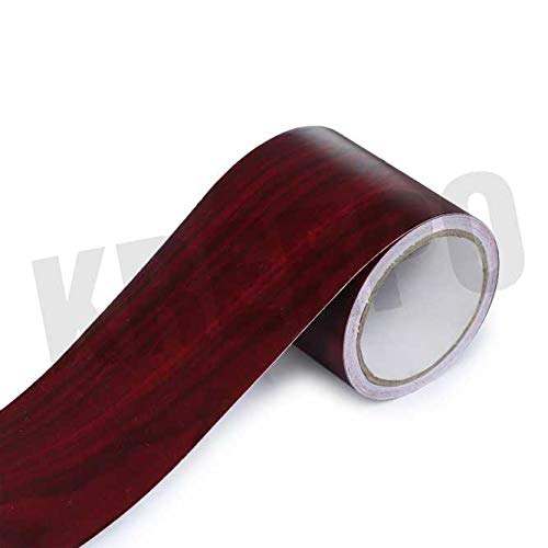 KREEPO Waterproof Waist Line Wall Sticker Self Adhesive Baseboard Wallpaper Border Roll Decals Home Decor Film (Size 4Inch x 20m) (Wood-11) - Image 2