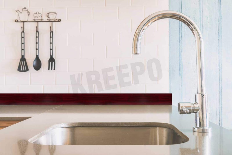 KREEPO Waterproof Waist Line Wall Sticker Self Adhesive Baseboard Wallpaper Border Roll Decals Home Decor Film (Size 4Inch x 20m) (Wood-11) - Image 5