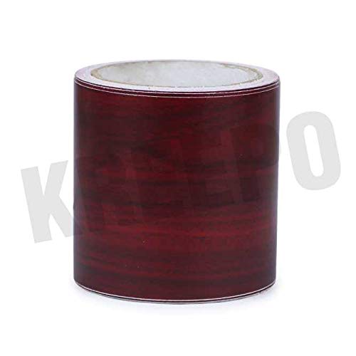 KREEPO Waterproof Waist Line Wall Sticker Self Adhesive Baseboard Wallpaper Border Roll Decals Home Decor Film (Size 4Inch x 20m) (Wood-11) - Image 1
