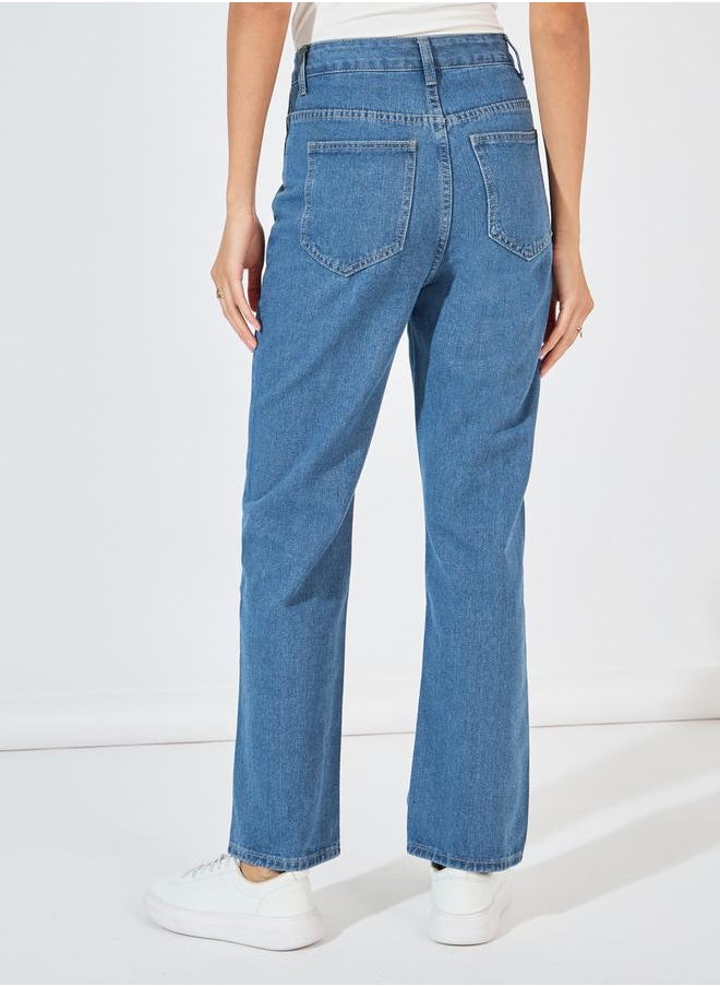 High Rise Straight Fit Jeans with Pockets - pzsku/ZCEB292E3BB30F422D851Z/45/_/1728386524/ae516f9c-f2e0-480a-8811-e4195e28c8e6