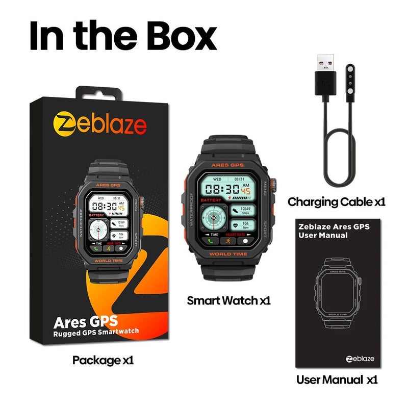 زيبليز ساعة ذكية Zeblaze Ares GPS - أبيض - Image 3