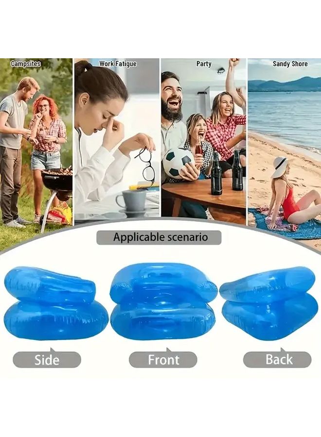 Large Pink Inflatable Sofa Portable Outdoor Furniture for Camping Beach Poolside - Image 5