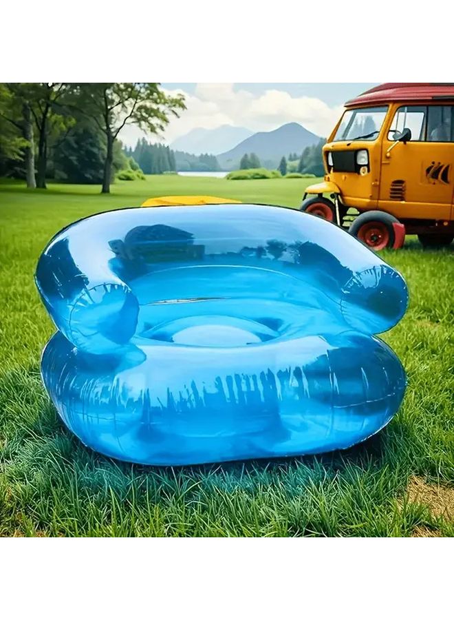 Large Pink Inflatable Sofa Portable Outdoor Furniture for Camping Beach Poolside - Image 2