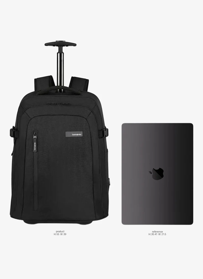 Samsonite Roader Wheeled Backpack 55 cm / 20 inch, RPET, Black|Laptop & Tablet Compartment|Spacious Interior|Adjustable Strap - 2 Years International Warranty
