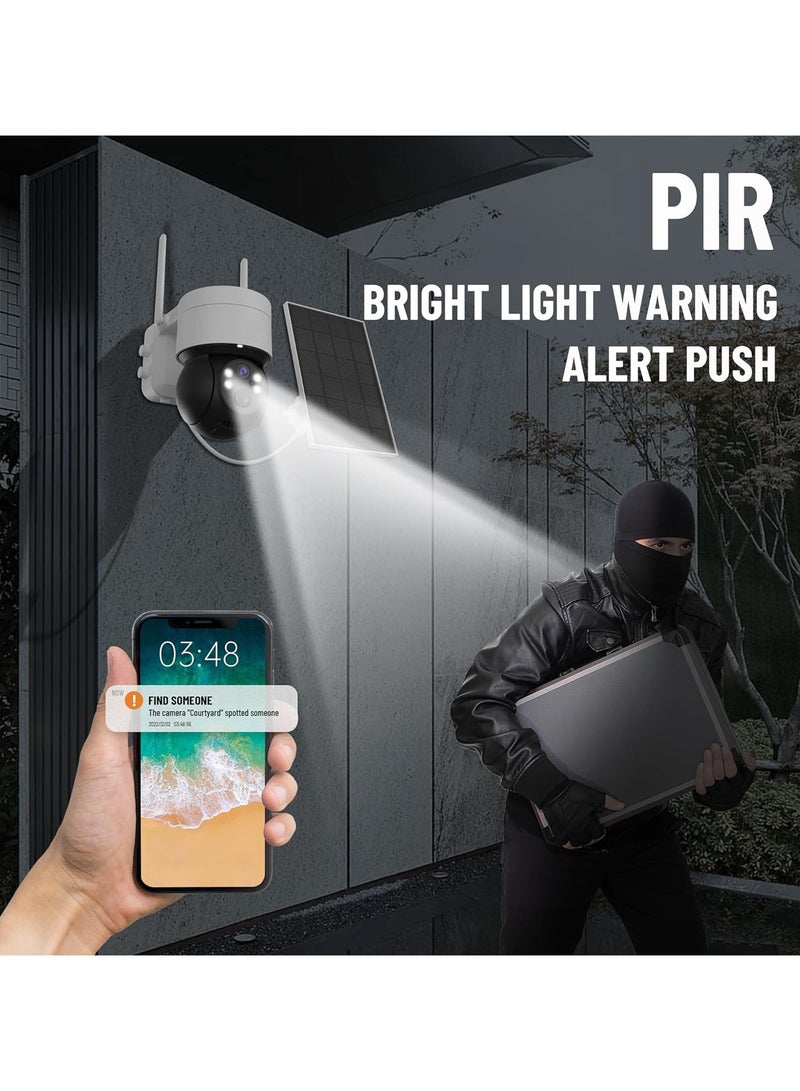 Generic WiFi Solar-Powered Security Camera with Battery - Featuring Radar Motion Detection, Night Vision, Two-Way Audio, and Wireless Cloud/SD Storage - Image 4