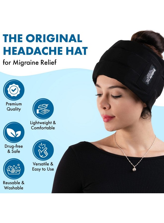 Headache Hat Headache Hat Halo - Migraine Relief Cap Long Lasting Cooling Ice Pack Mask - Cold Compress Head Wrap for Tension, Stress & Hangover Natural Cooling Therapy - Image 3