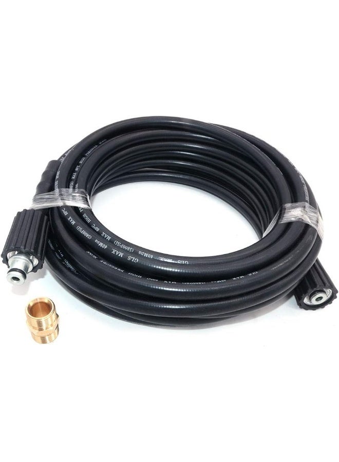 NUZAMAS 10M (32.8Ft) High Pressure Washer Replacement Hose, Water Cleaning Kit M22 14 Connection  - Image 1