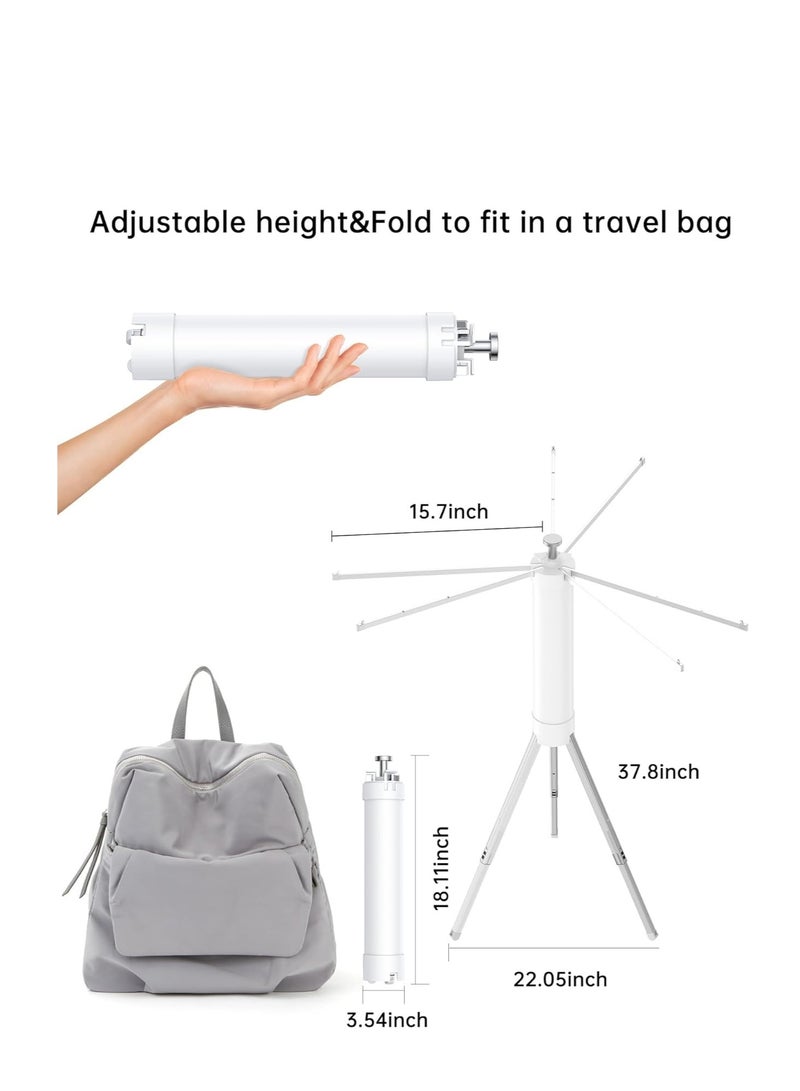 SYOSI Tripod Clothes Drying Rack, Portable, Foldable and Space Saving, Collapsible Drying Rack for Laundry, Travel, Indoor, Outdoor, A Folding Clothing Rack for Both Travel and Daily Family Use - Image 3