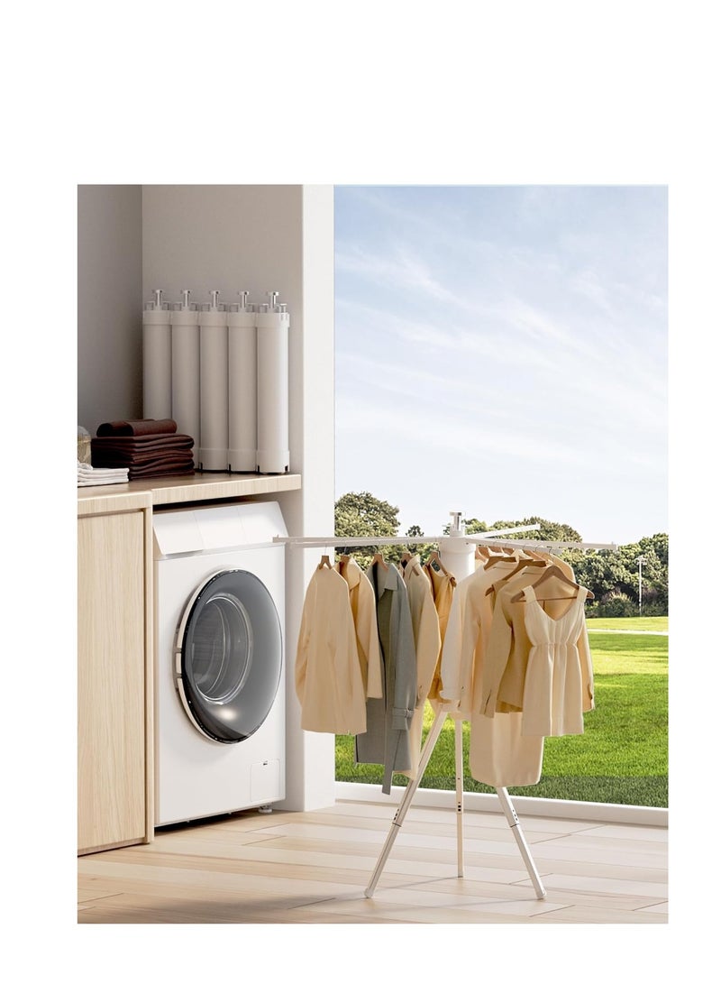 SYOSI Tripod Clothes Drying Rack, Portable, Foldable and Space Saving, Collapsible Drying Rack for Laundry, Travel, Indoor, Outdoor, A Folding Clothing Rack for Both Travel and Daily Family Use - Image 2