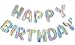 Merrivo Iridescent Happy Birthday Banner PreStrung Holographic Birthday Decorations Vibrant Party Sign with Aurora Rainbow Effects - Image 3