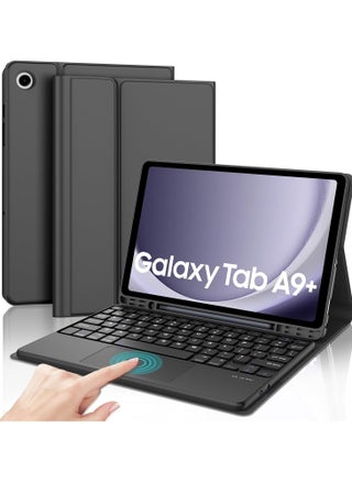 Keyboard Case with Touchpad for Samsung Tab A9 Plus 11" SM-X210 / SM-X215 / SM-X216 Builtin Pen Holder Black - pzsku/ZCEB2D3BB60D1762B8E33Z/45/1746226522/3365baef-5079-435f-8db9-7036b4d6c388