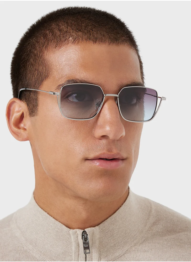 Robert Wood Polarized Lens Square Aviator Sunglasses