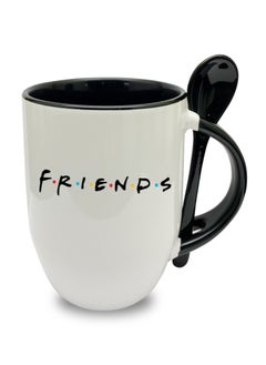 Friends TV Show-Inspired Ceramic Mug with Spoon – 330ml – Black Handle & Interior – Coffee & Tea Mug for Sitcom Fans – Cool Gift for Friends & TV Lovers - pzsku/ZCEB2E85F0E904AC5132EZ/45/1741050435/326fd6d1-caab-4d95-bc83-518b5525689f