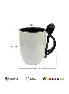 Friends TV Show-Inspired Ceramic Mug with Spoon – 330ml – Black Handle & Interior – Coffee & Tea Mug for Sitcom Fans – Cool Gift for Friends & TV Lovers - pzsku/ZCEB2E85F0E904AC5132EZ/45/1741050521/dd908c28-4de9-4613-bf78-bd6a4a4be0aa