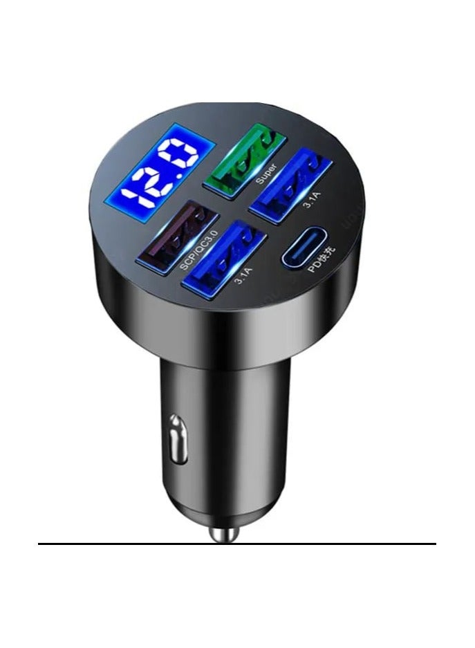 Car charger, 4 USB ports and 1 Tab C