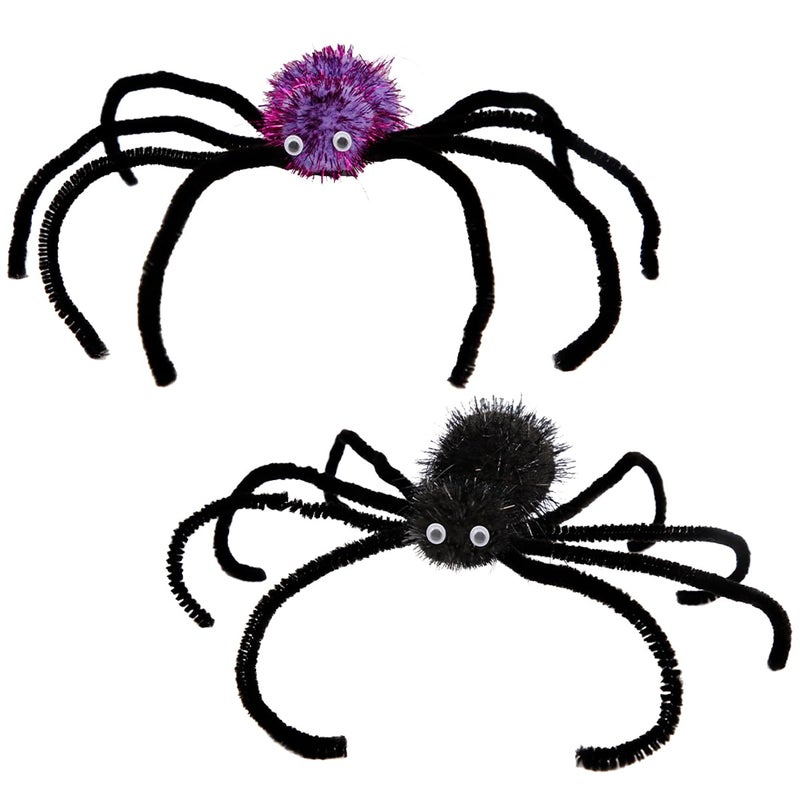 HAKJXOS Halloween Spider Hair Clips Unique DIY Spider Leg Design Hair Accessories for Women and Girls Black Purple Large Spider Claw Clips for Thick Thin Hair Decorations 2 Pcs