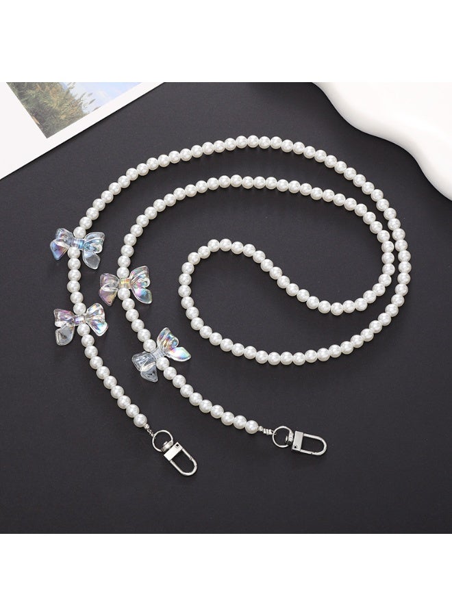 NIBEMINENT Phone Charm/ Chain Strap for Women Girls, Colorful Bow Cell Phone Case Lanyard Wrist Strap