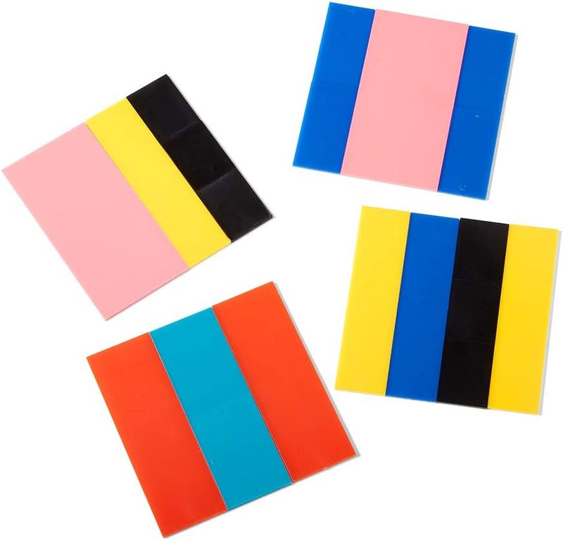 hand2mind Plastic Rainbow Fraction Squares, Bulk Math Manipulative Kit for the Classroom (15 Sets of 51 Tiles) - Image 3