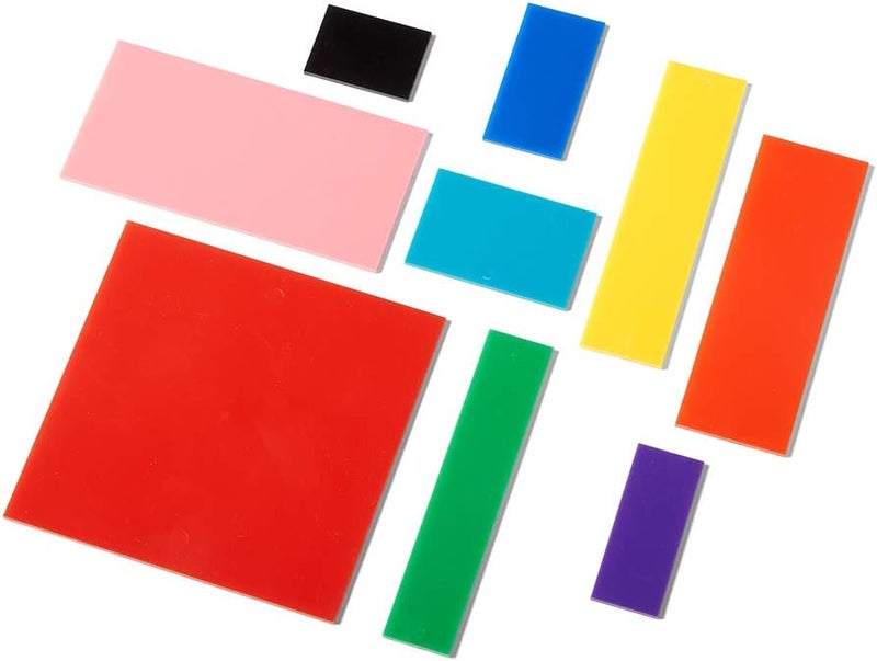 hand2mind Plastic Rainbow Fraction Squares, Bulk Math Manipulative Kit for the Classroom (15 Sets of 51 Tiles) - Image 4